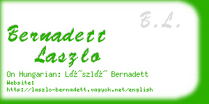 bernadett laszlo business card